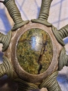 Medicijndrum Kangoeroe & Koe op ei-frame Wilg met groene opaal - 3