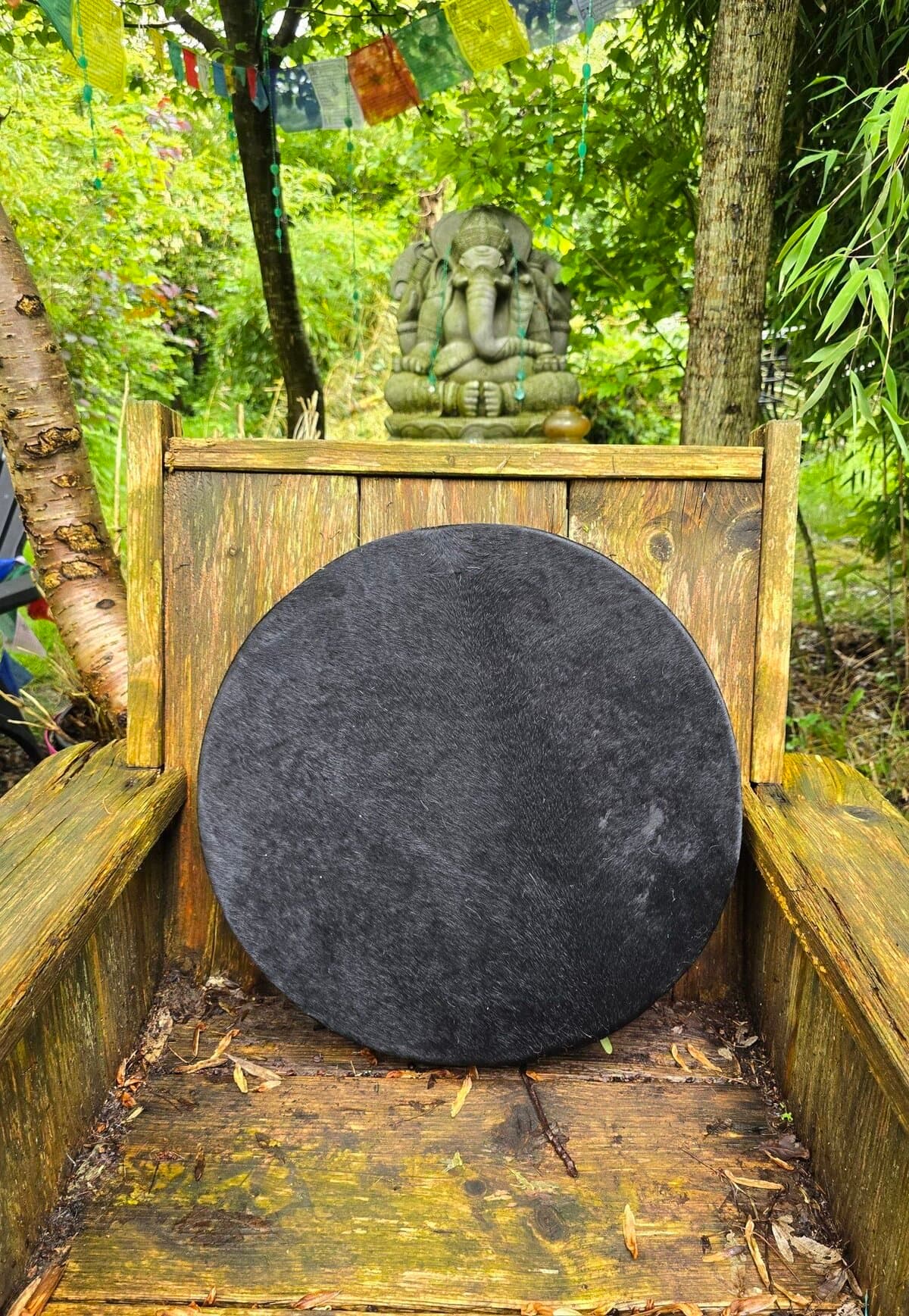 Sjamanendrum 45 cm Paard op Moerbei en Chalcociet - 2