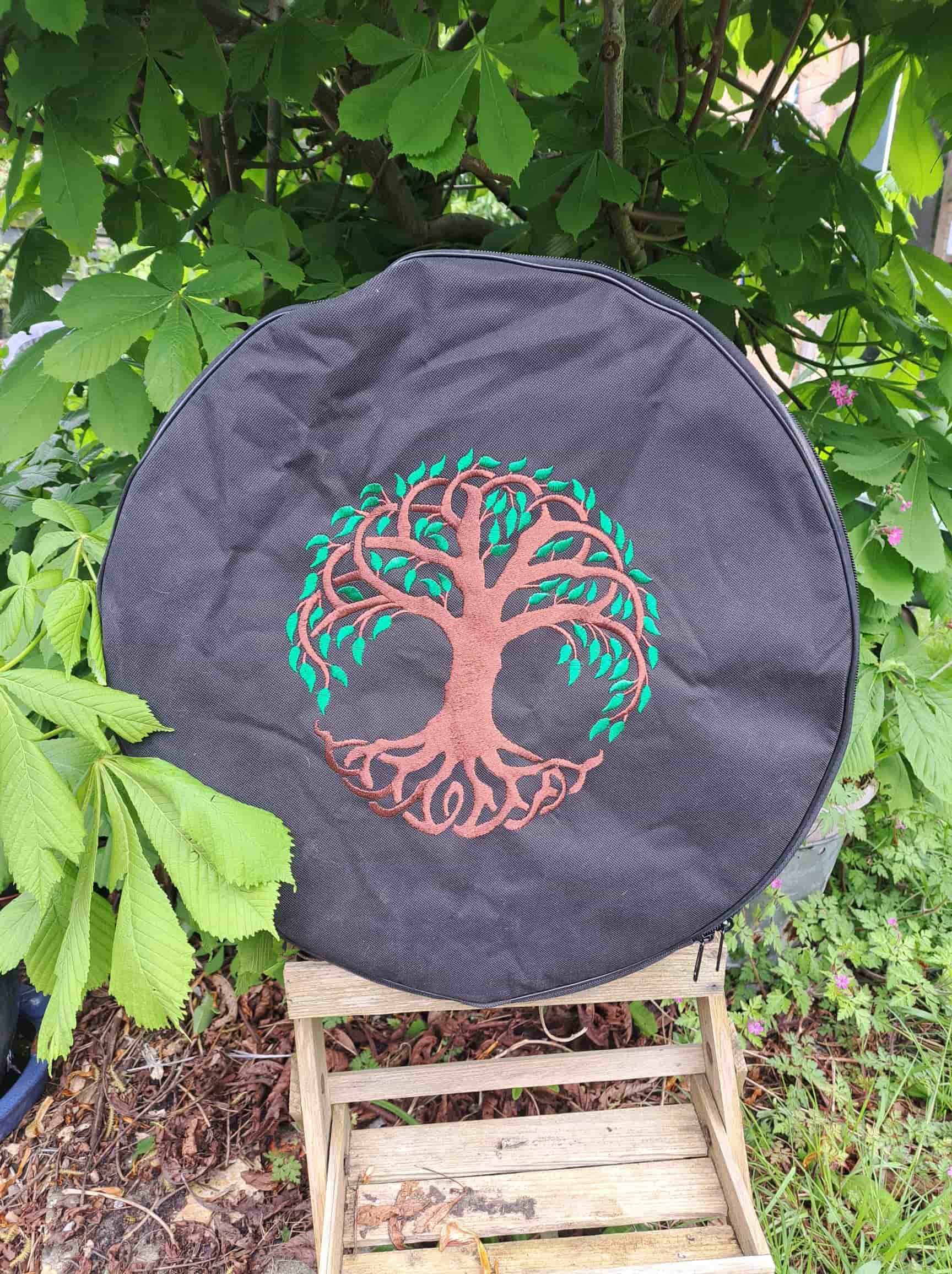 Tas voor je sjamanendrum Borduurwerk